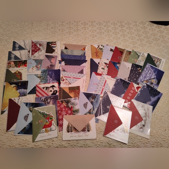 Bundle of 50 French written Christmas cards - Picture 2 of 8